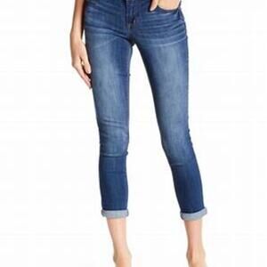 PAIGE DENIM 'Kylie' Crop Skinny Jeans Medium Wash Blue Size 25
